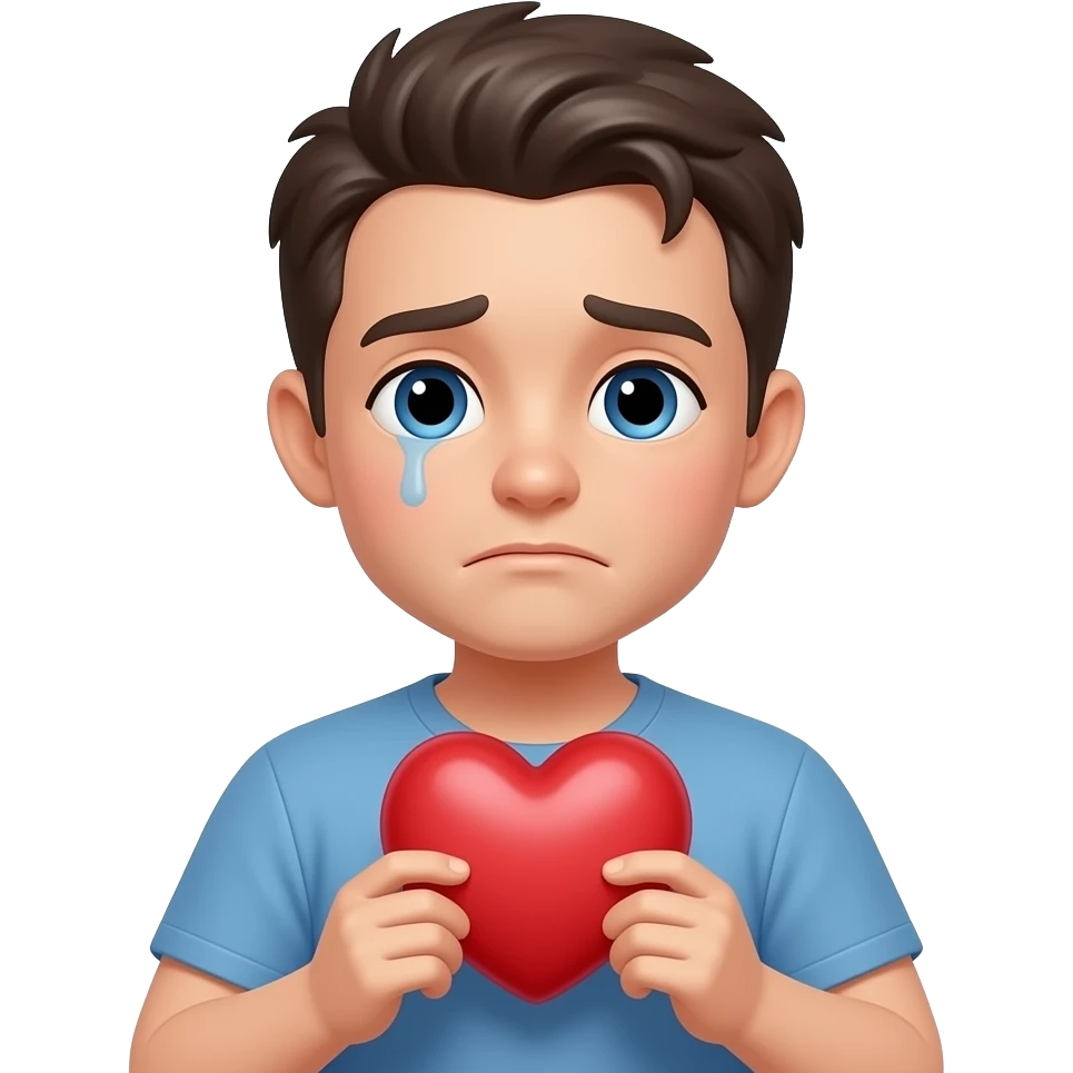 Emoji smiley face is sad and at the same time slightly smiling with love. emoji