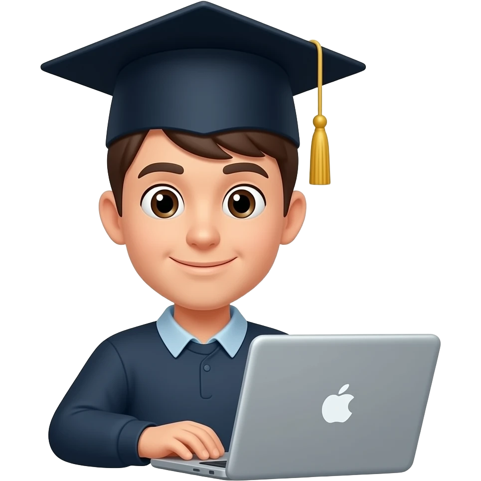 graduation cap coding emoji