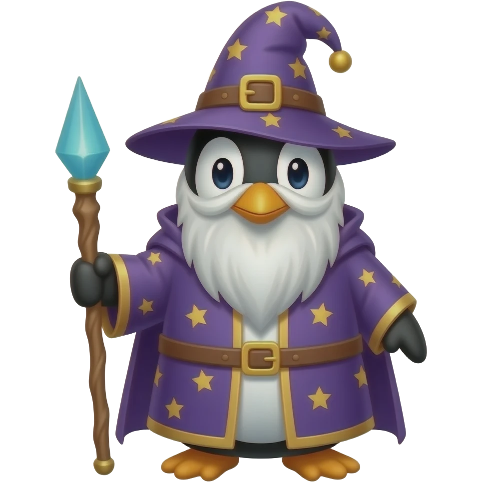 Penguin Wizard emoji