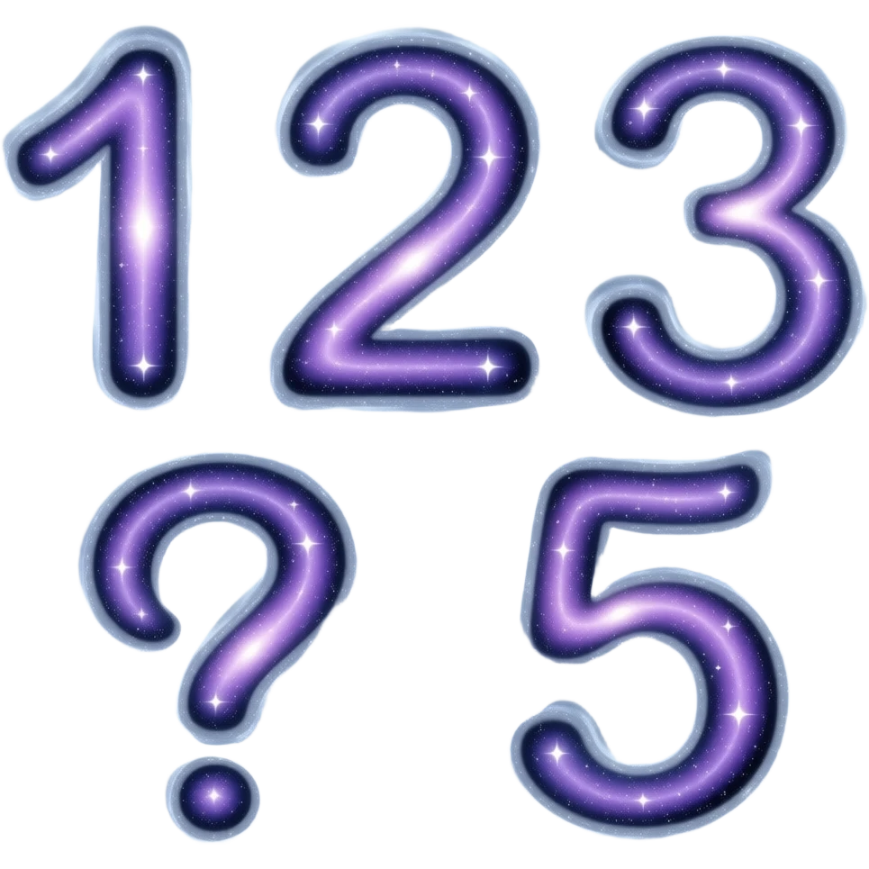 5 number galaxy theme emoji