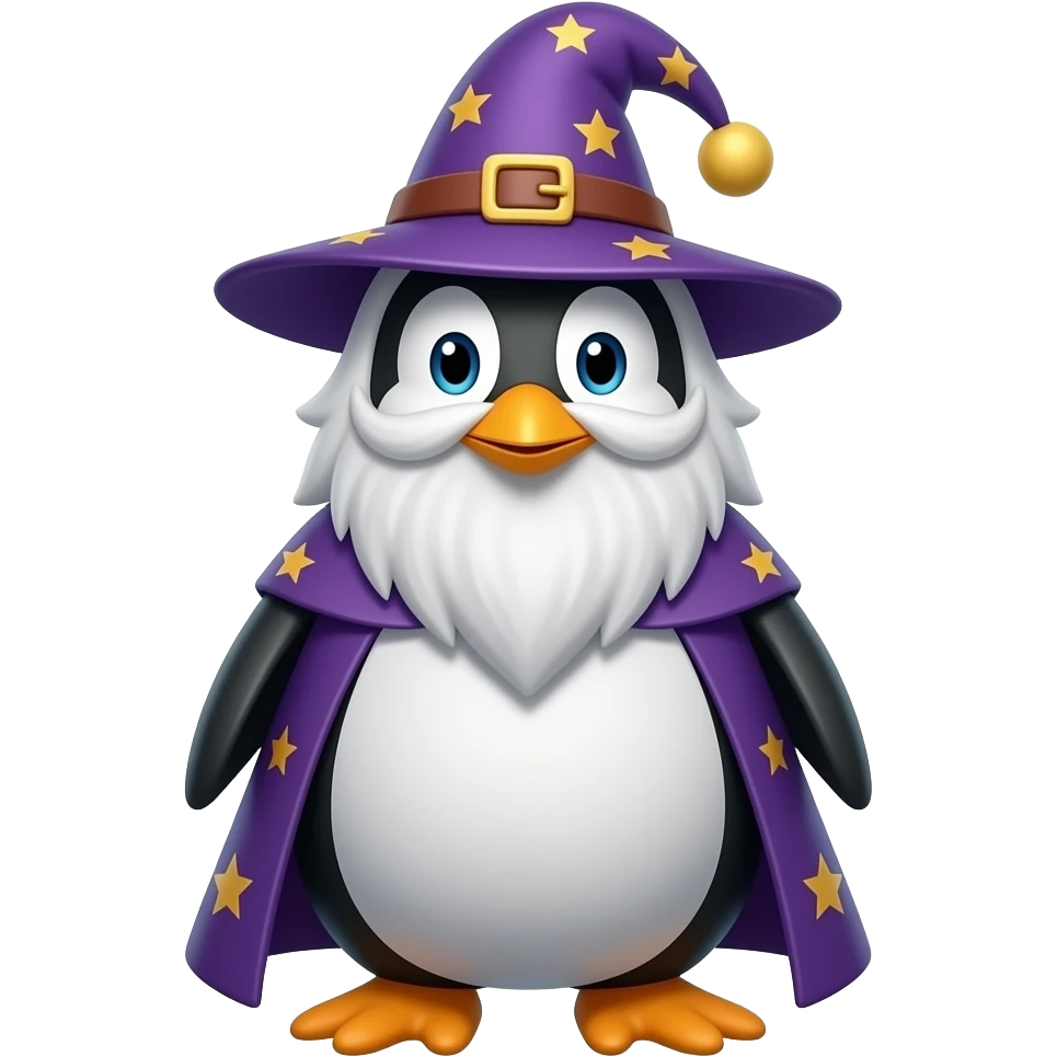 Penguin Wizard emoji