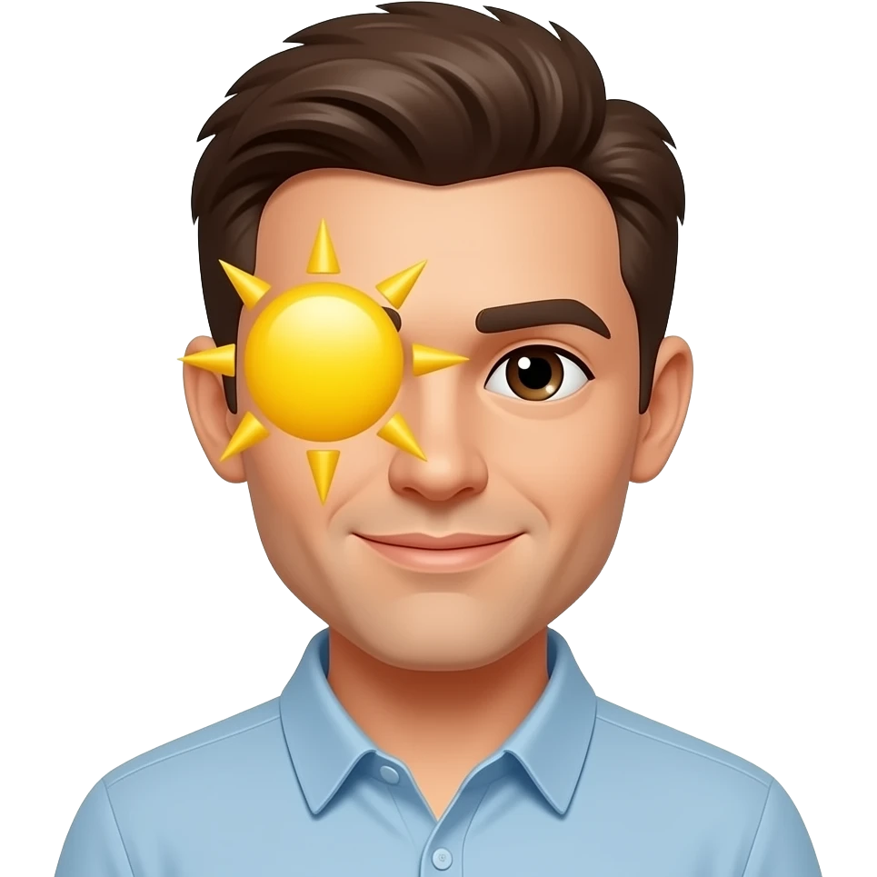 Sun cover face emoji
