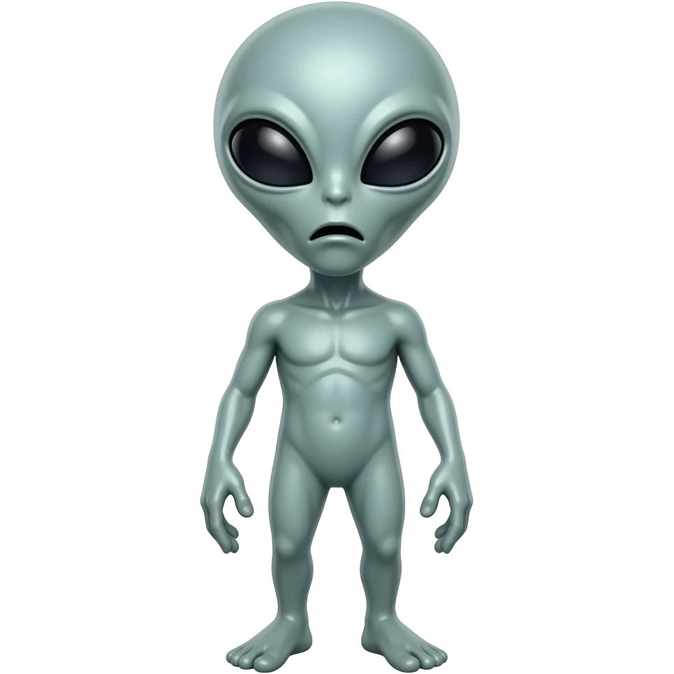 scared alien emoji