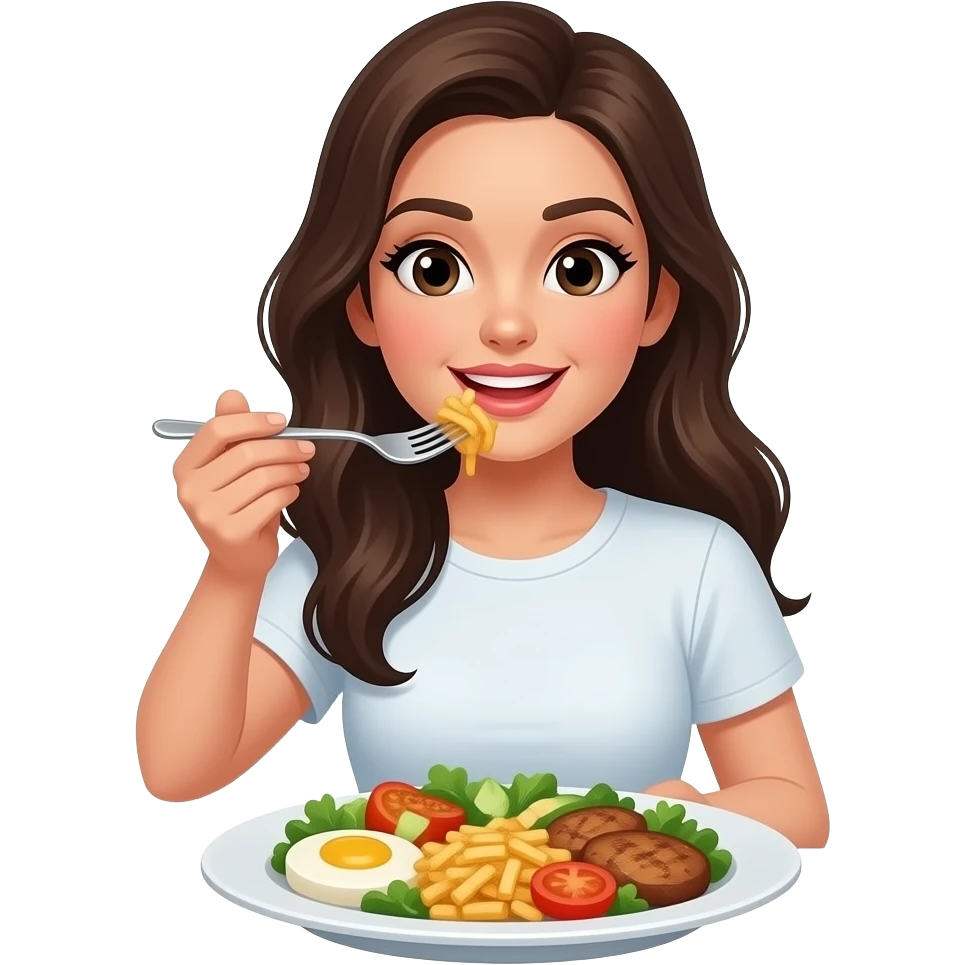 美女吃大餐 emoji