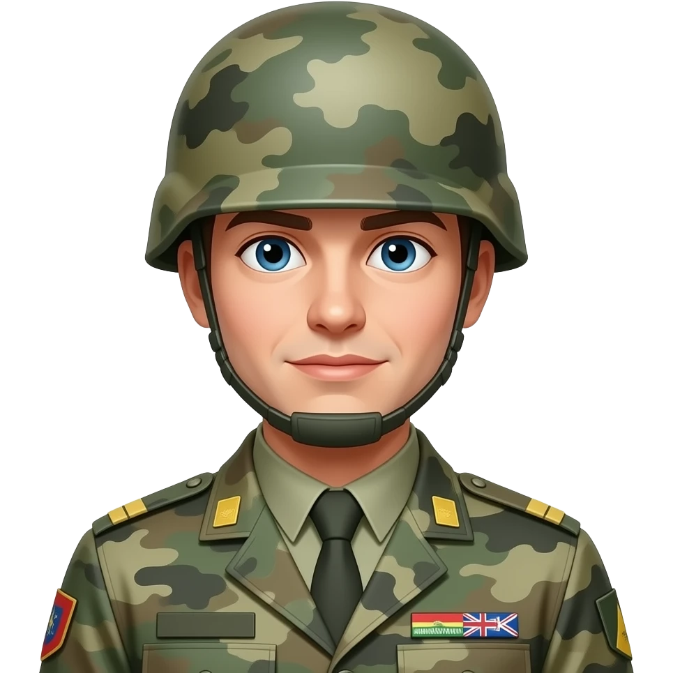 Blue army emoji