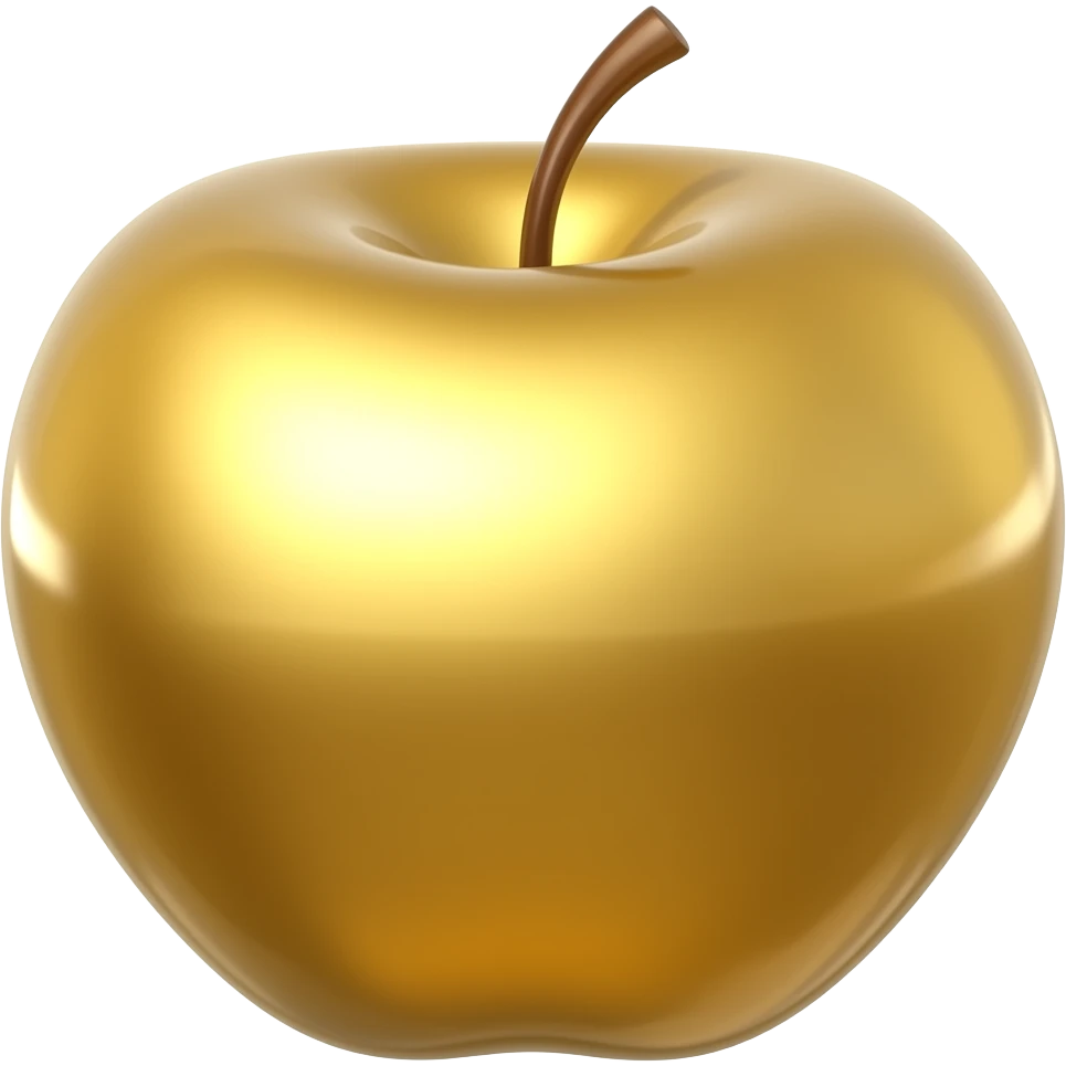 Harvest Gold Metallic Apple emoji