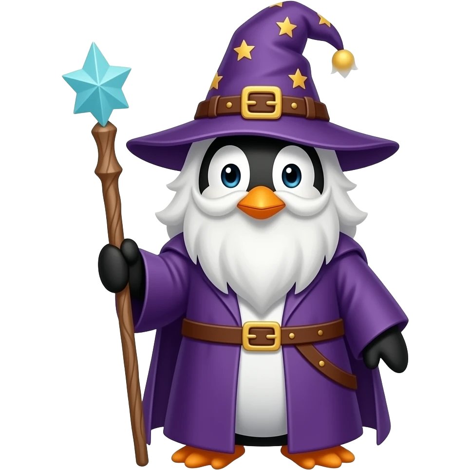 Penguin Wizard emoji