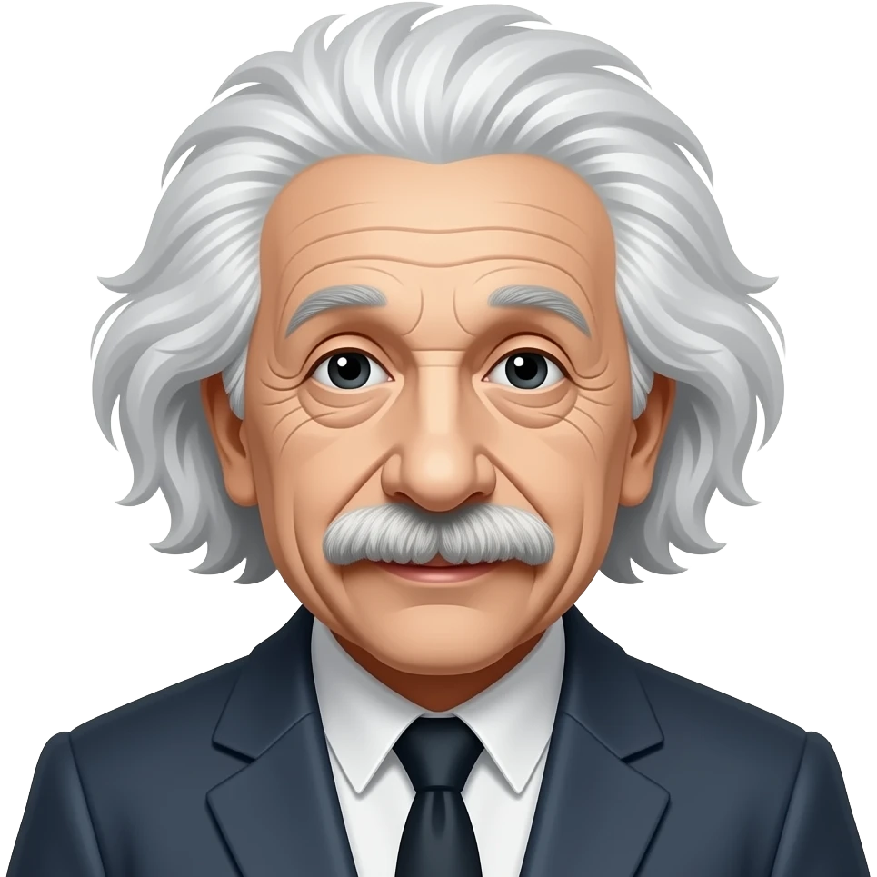 albert einstein thinking emoji