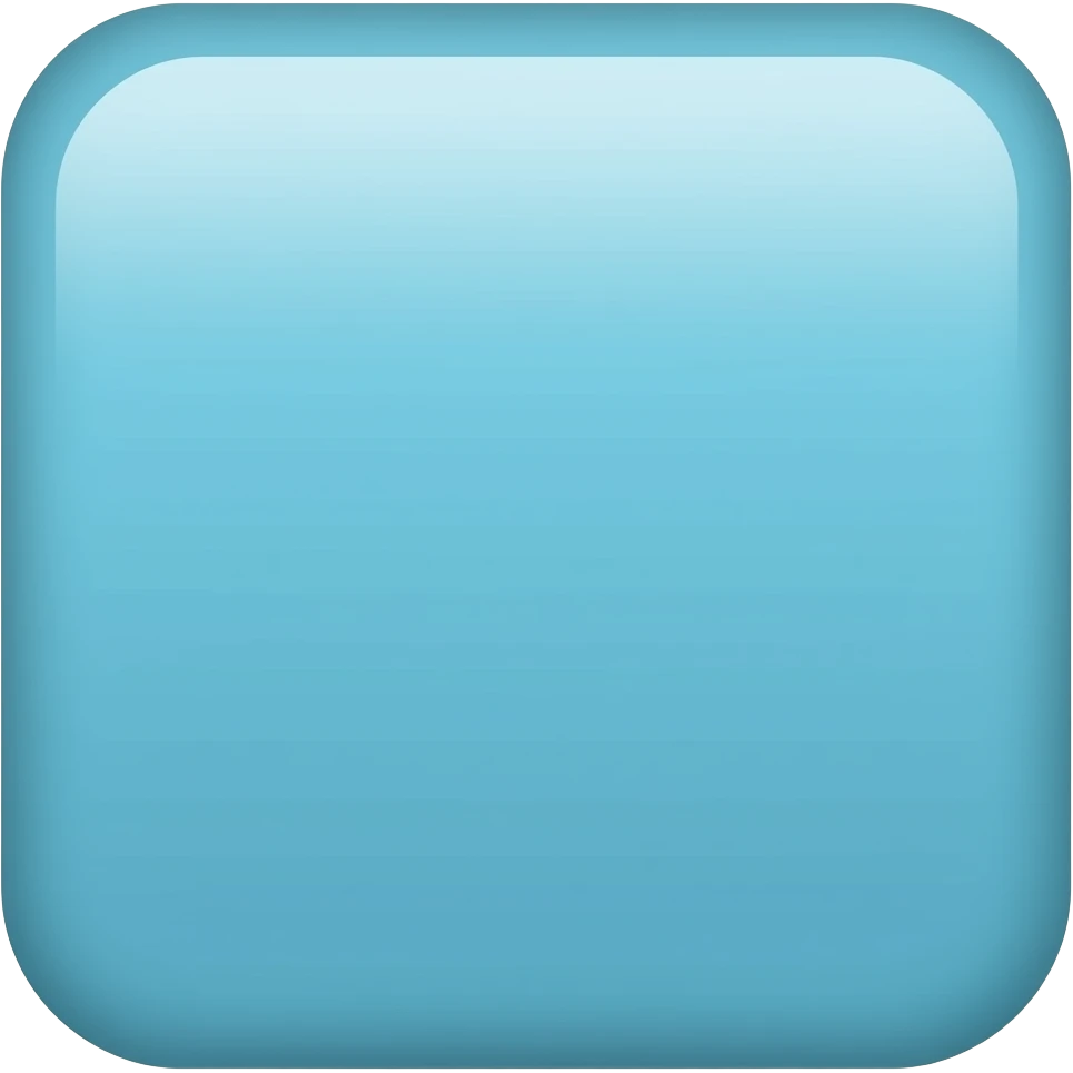 A small cyan rectangle emoji