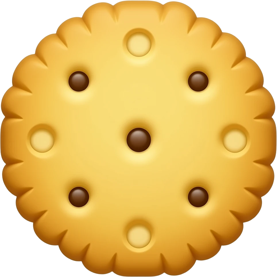 Gold biscuit emoji