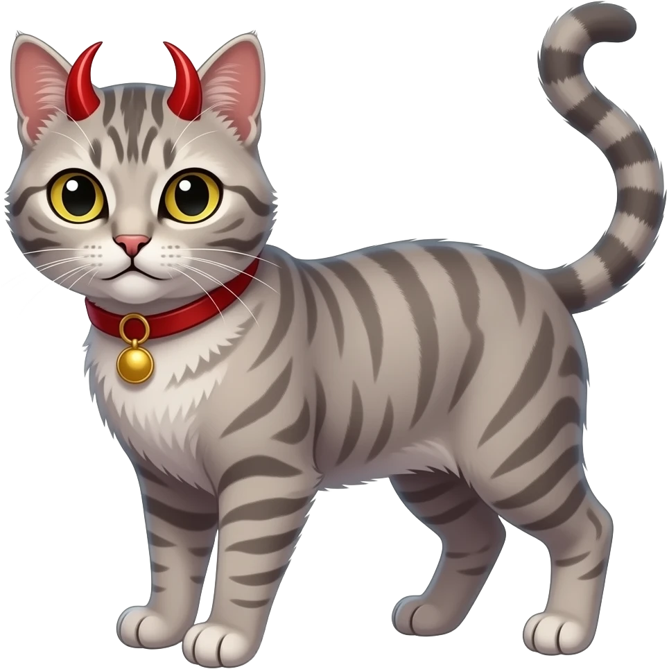 Develish looking cat emoji
