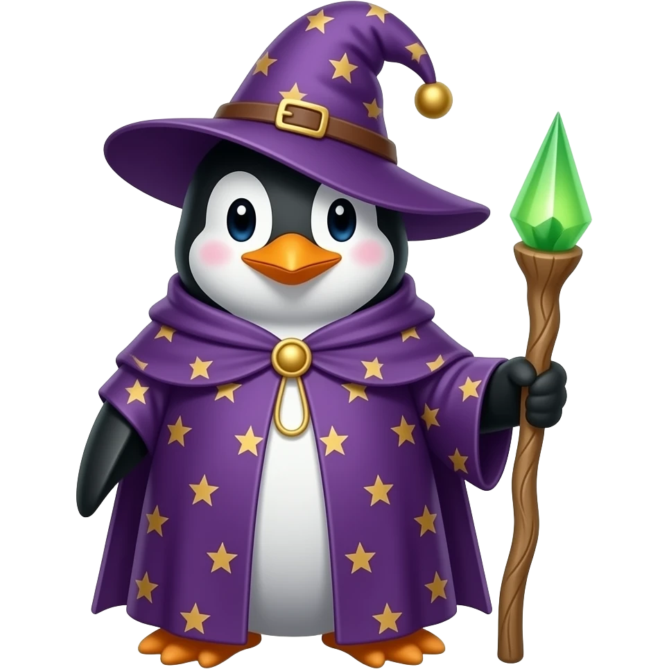 Penguin Wizard emoji