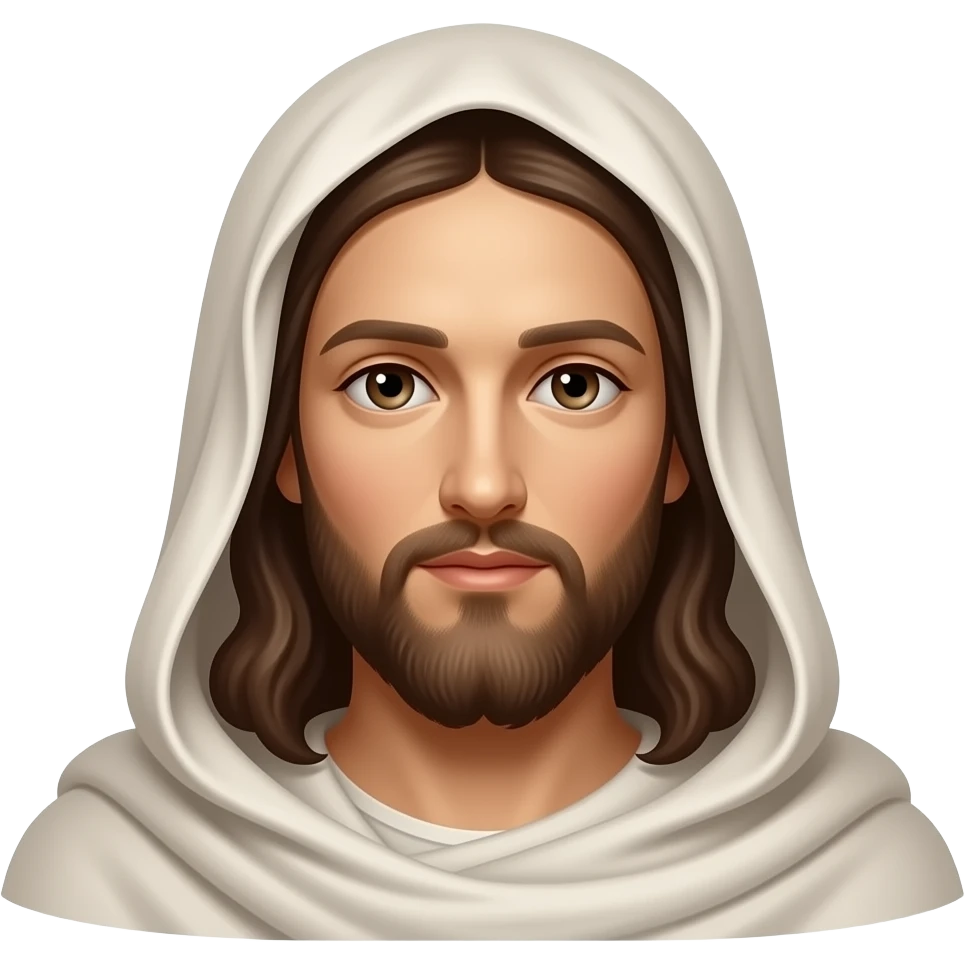 Face of Jesus imprinted on a shroud from Veronica emoji
