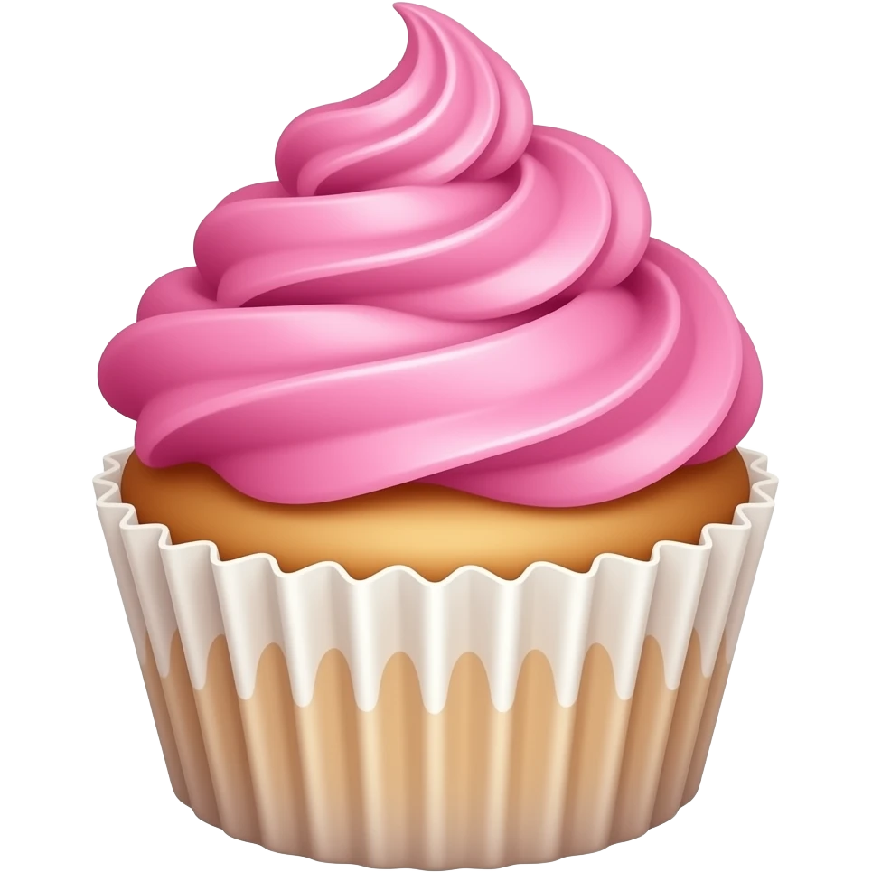 Cupcake with pink icing emoji
