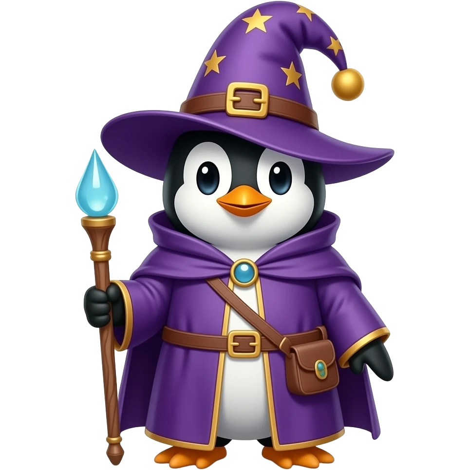 Penguin Wizard emoji