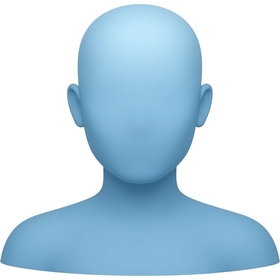 Person abstract, sky blue emoji