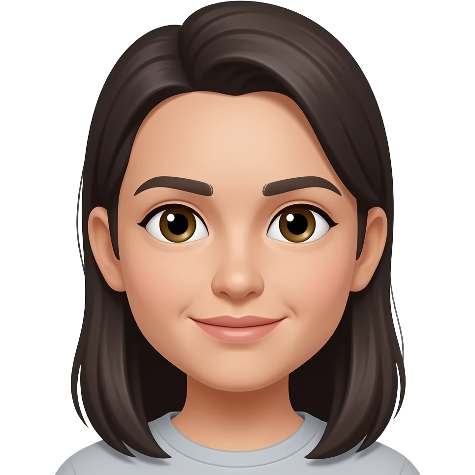 Оставь отлично Пробор на голове по центру, и волосы темнее emoji