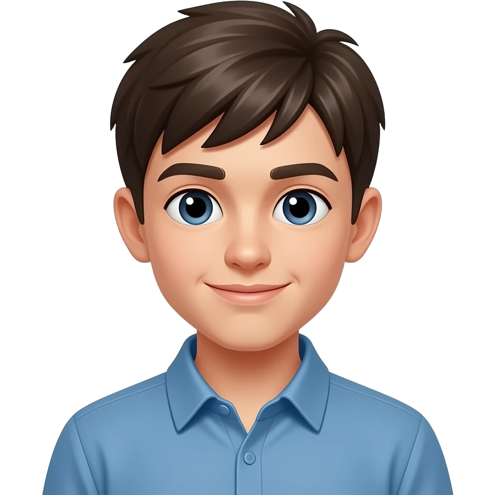 A slim smart boy emoji