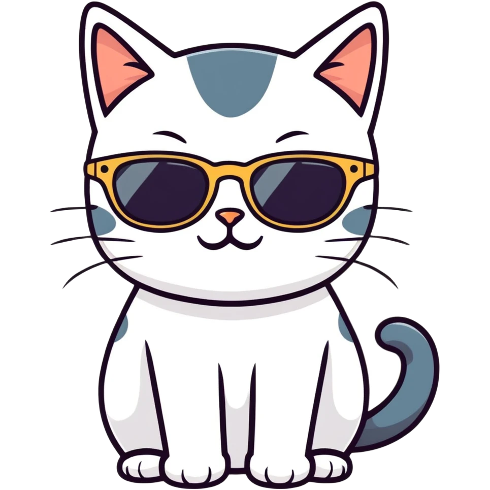 Cat with sunglasses emoji