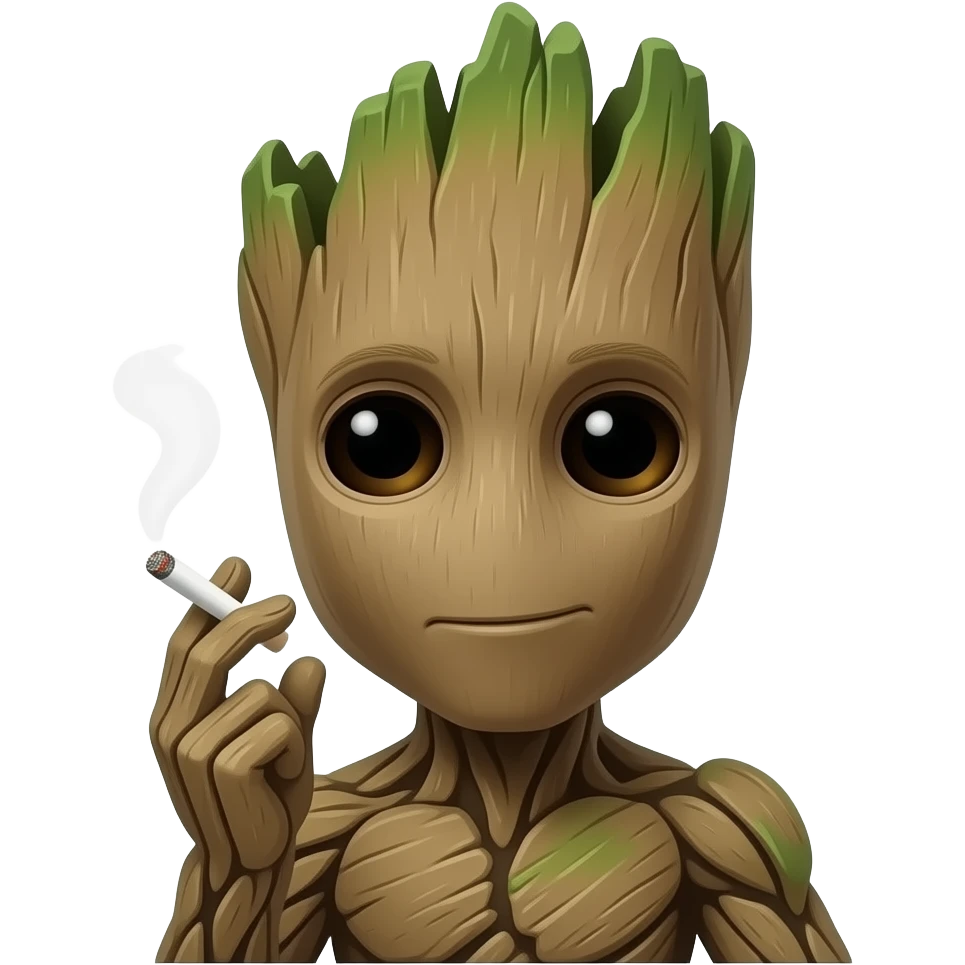 Groot High weed emoji