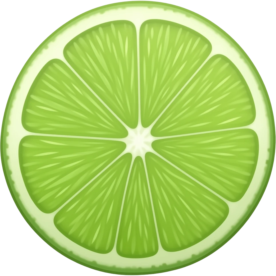 Realistic lime emoji