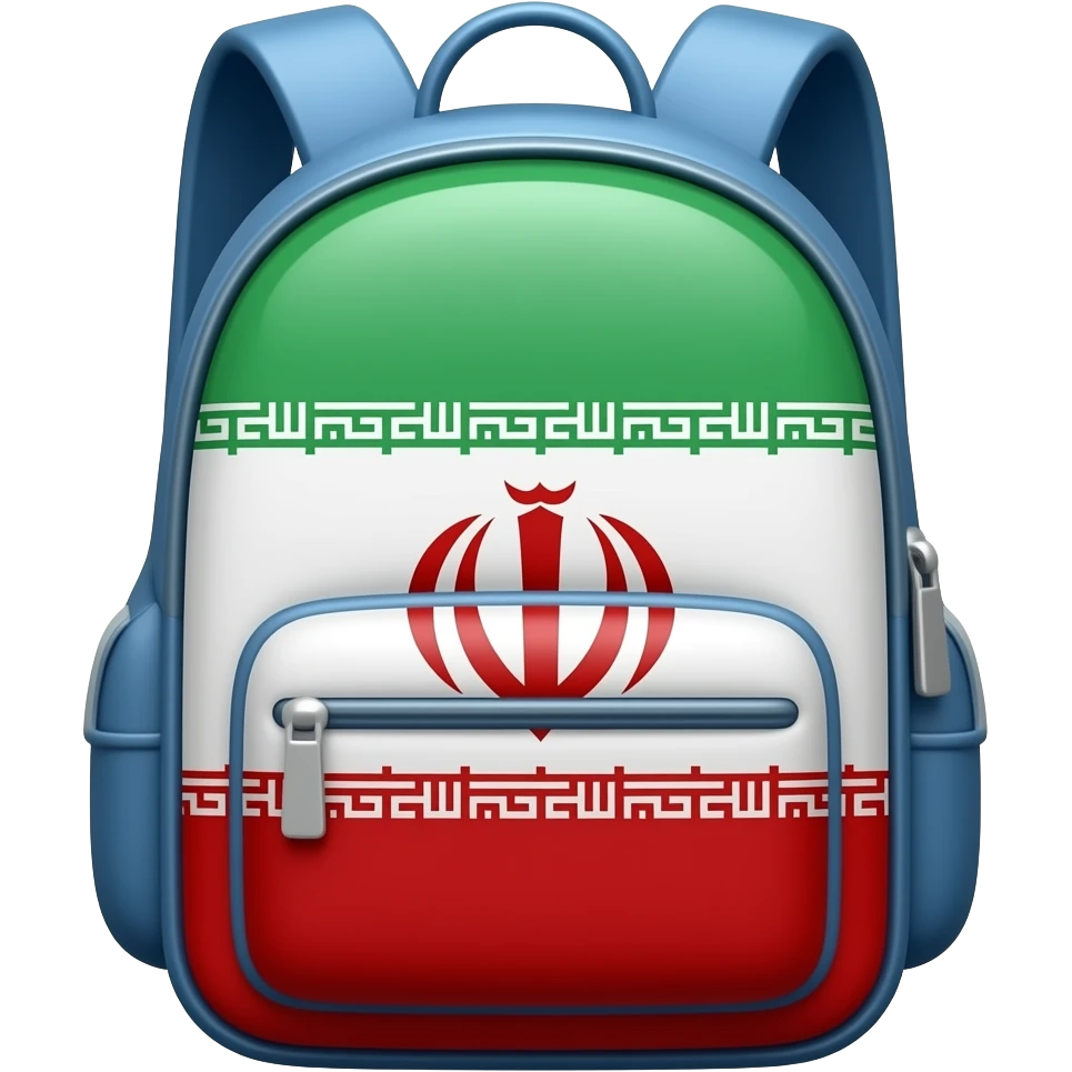 ترکیب پرچم ایران و کیف مدرسه رو ایموجی کن emoji