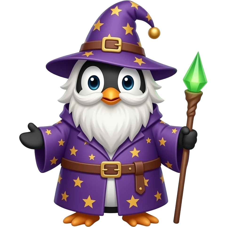 Penguin Wizard emoji
