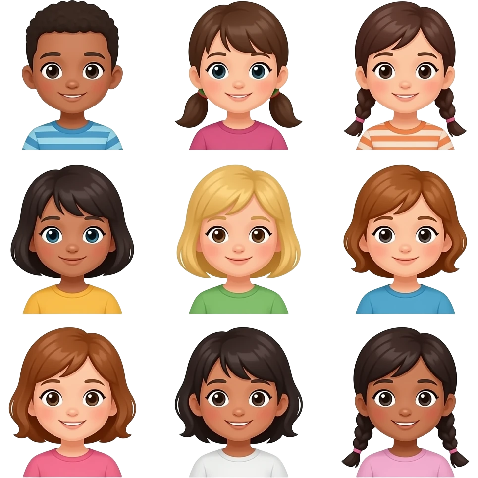 varios niños emoji