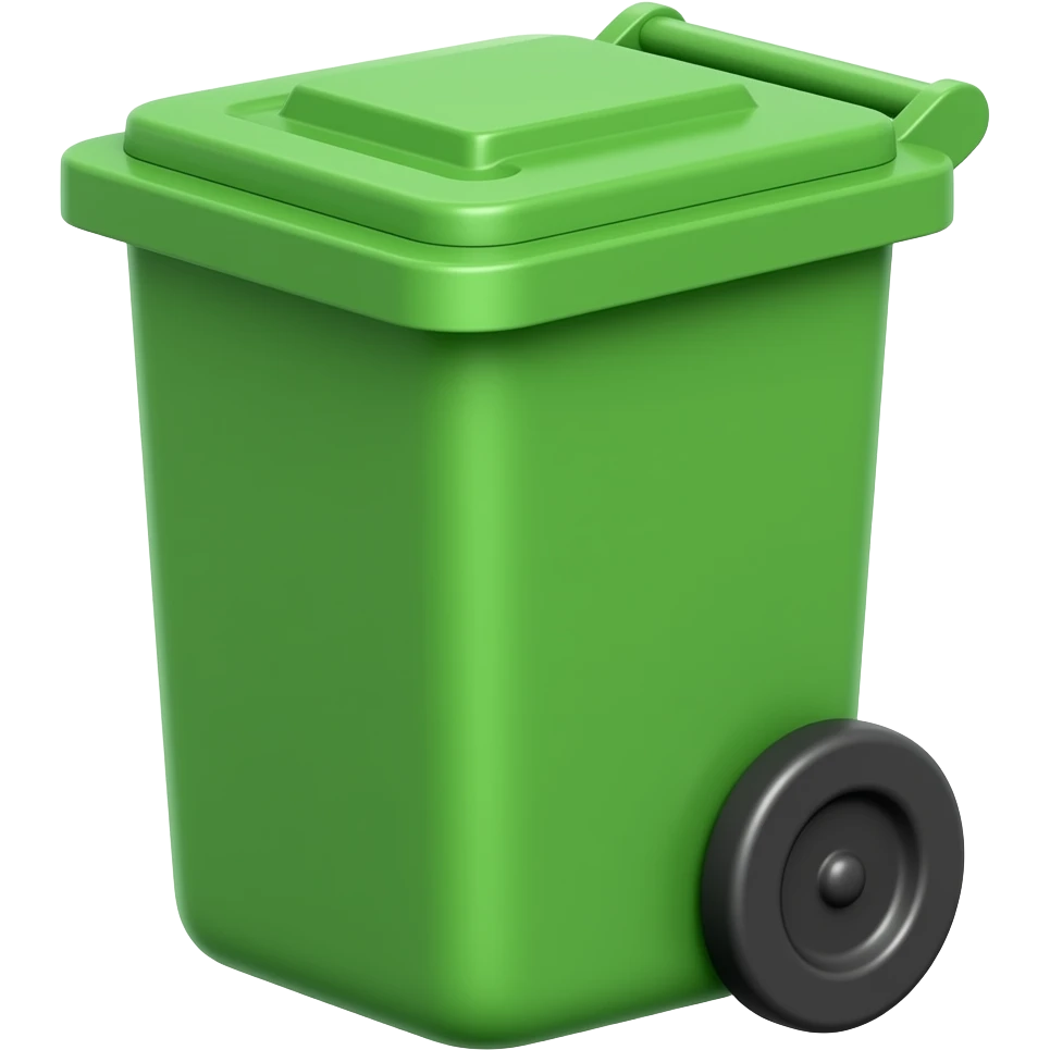 green wheelie bin emoji