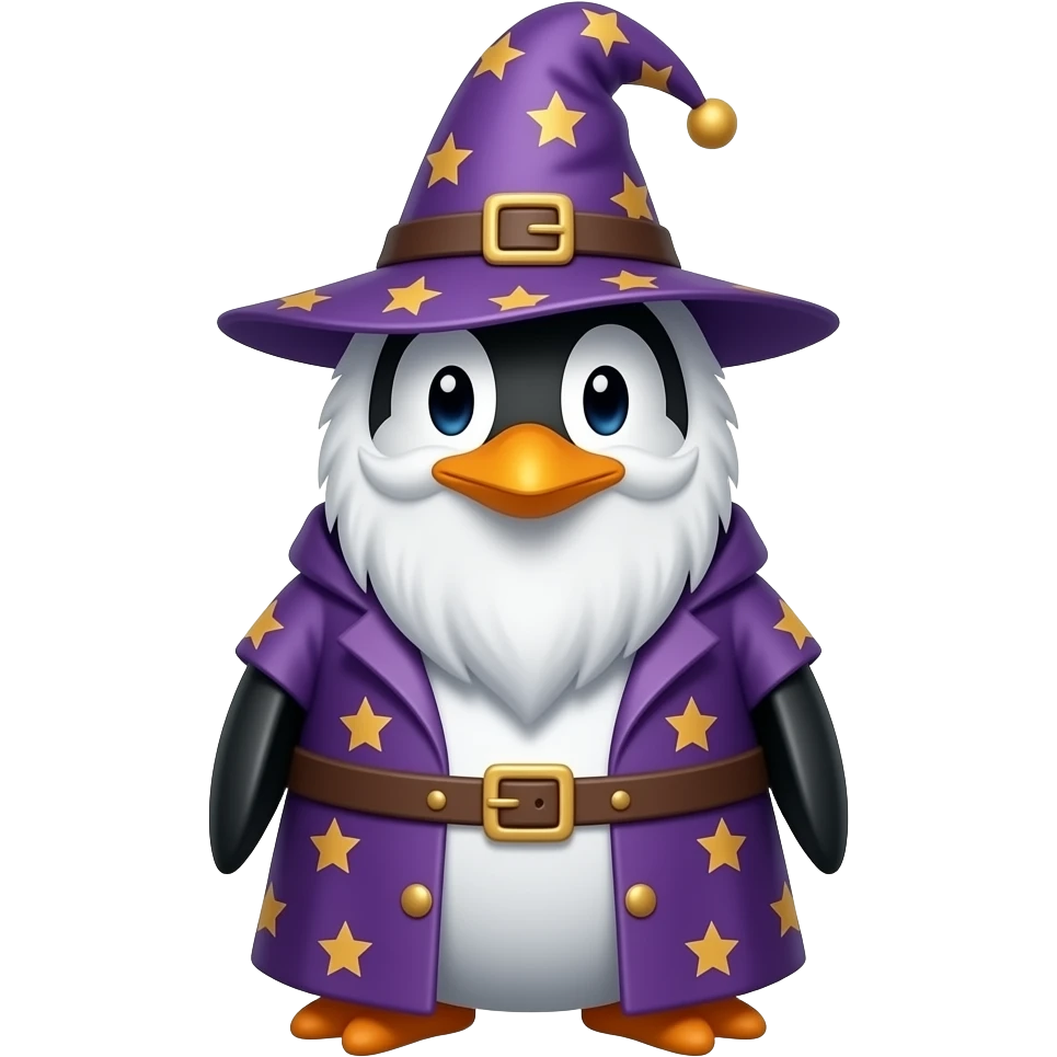 Penguin Wizard emoji