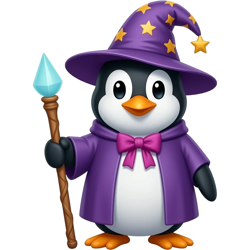 Penguin Wizard emoji
