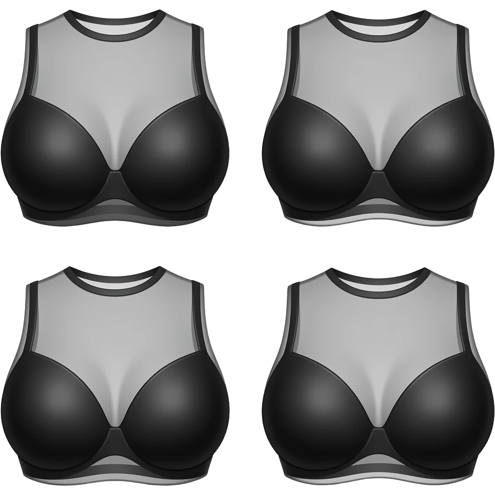 Big set of black boobs emoji