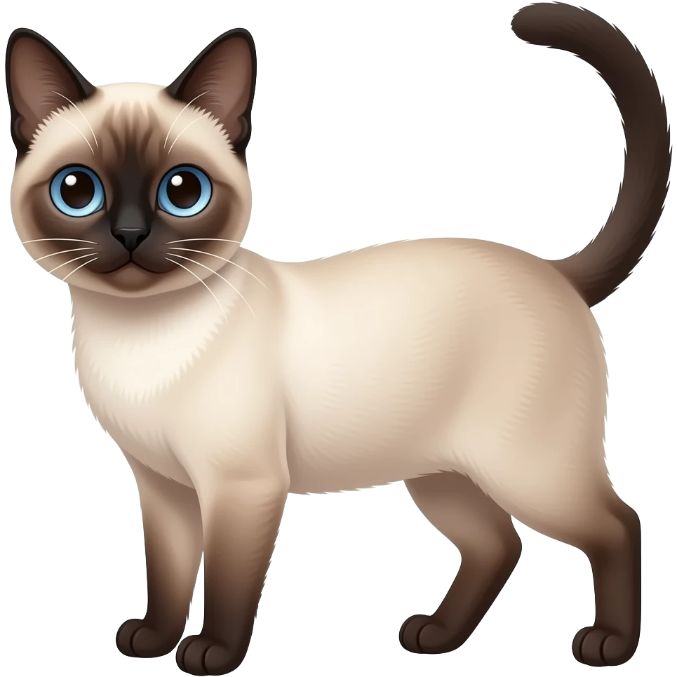 A seal-point Siamese Cat emoji