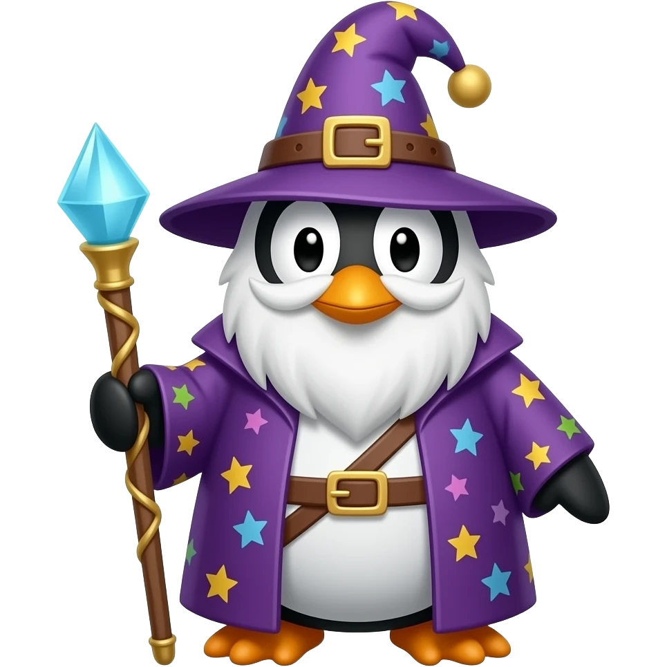 Penguin Wizard emoji