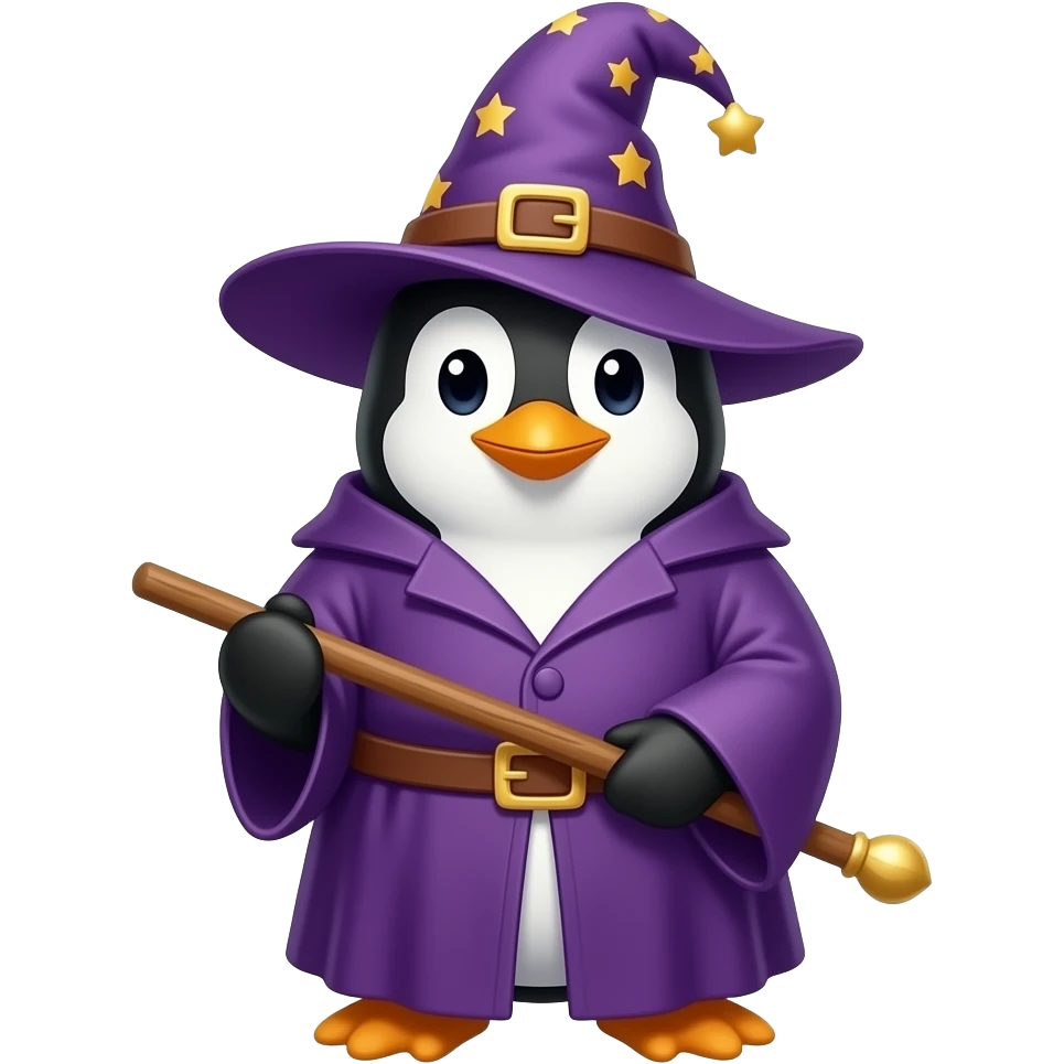 Penguin Wizard emoji