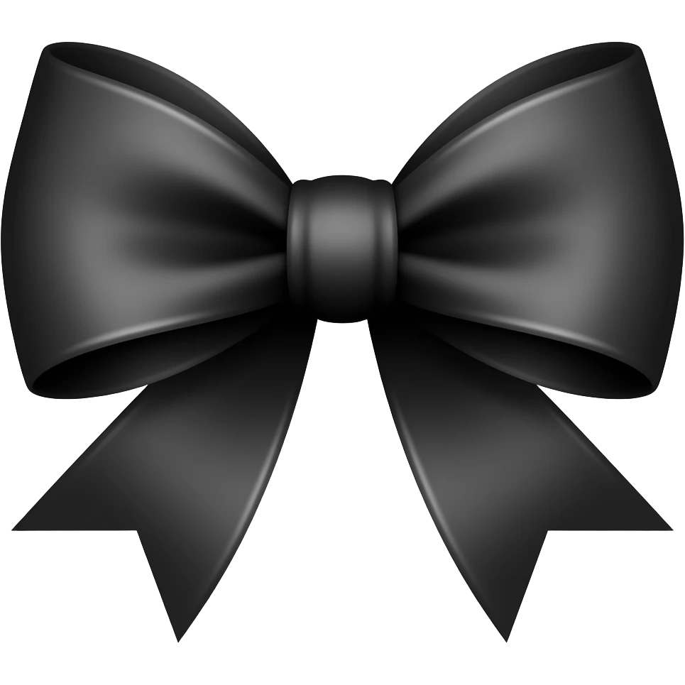 Black bow emoji