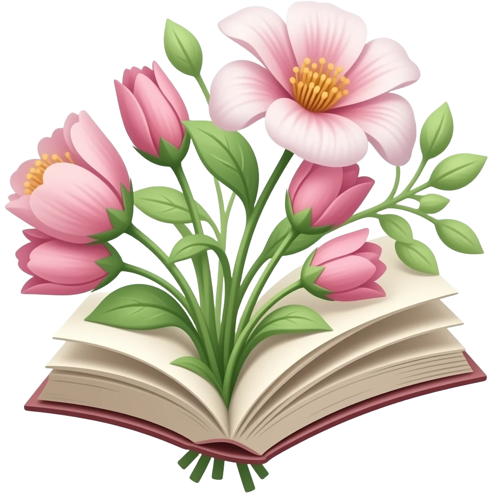 Flowers book emoji
