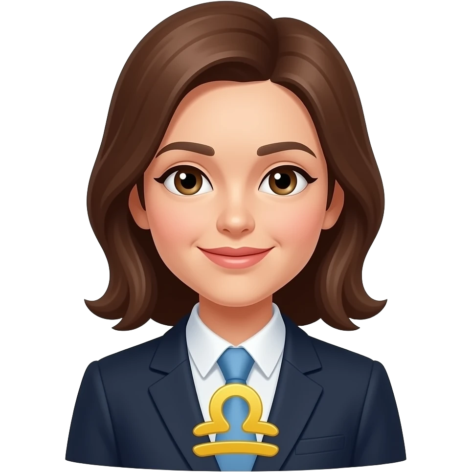 legal woman with libra emoji