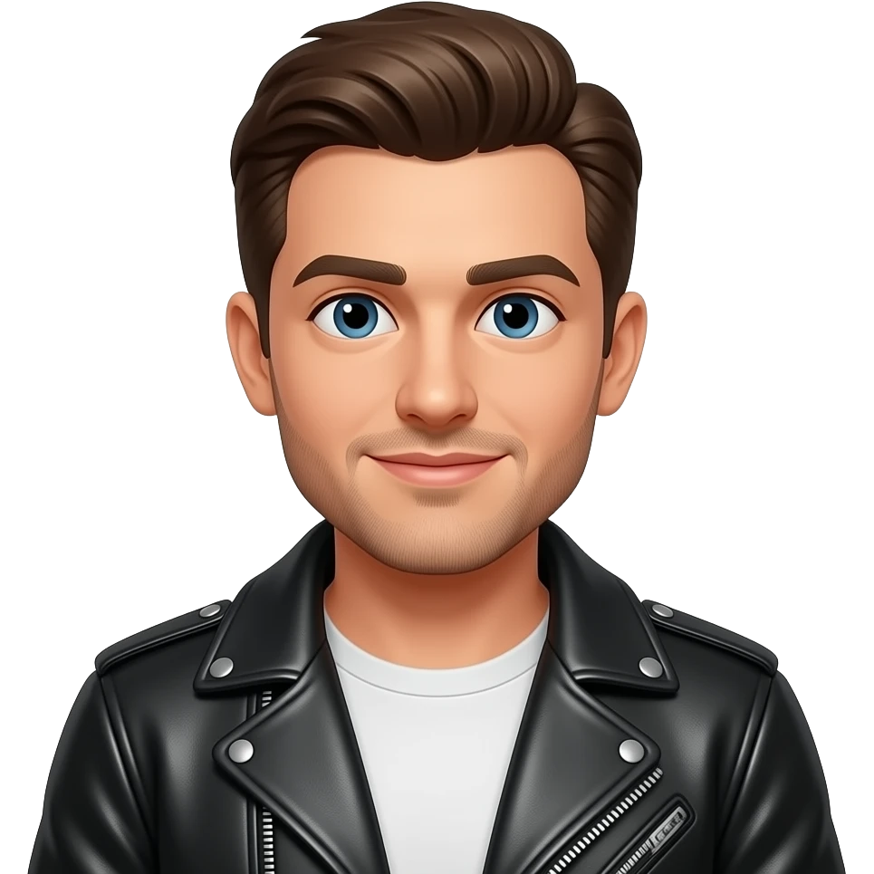 leather jacket men emoji