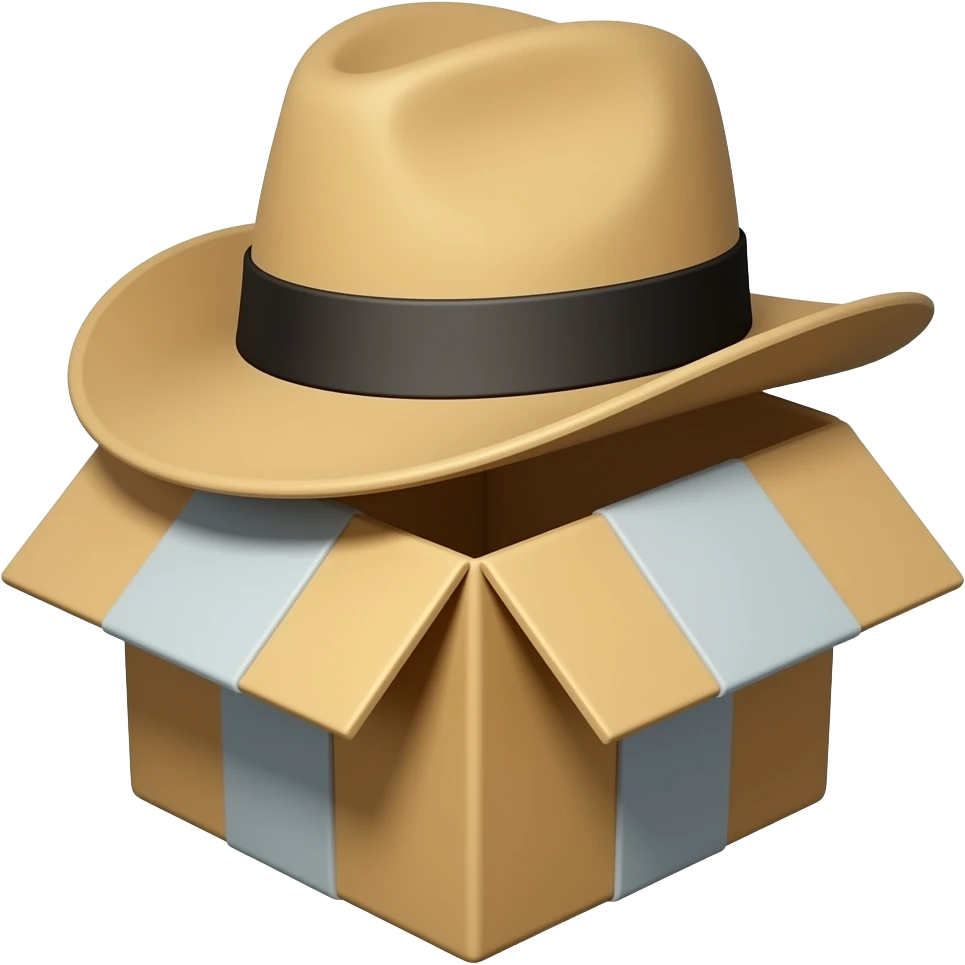 caja  con gorras emoji