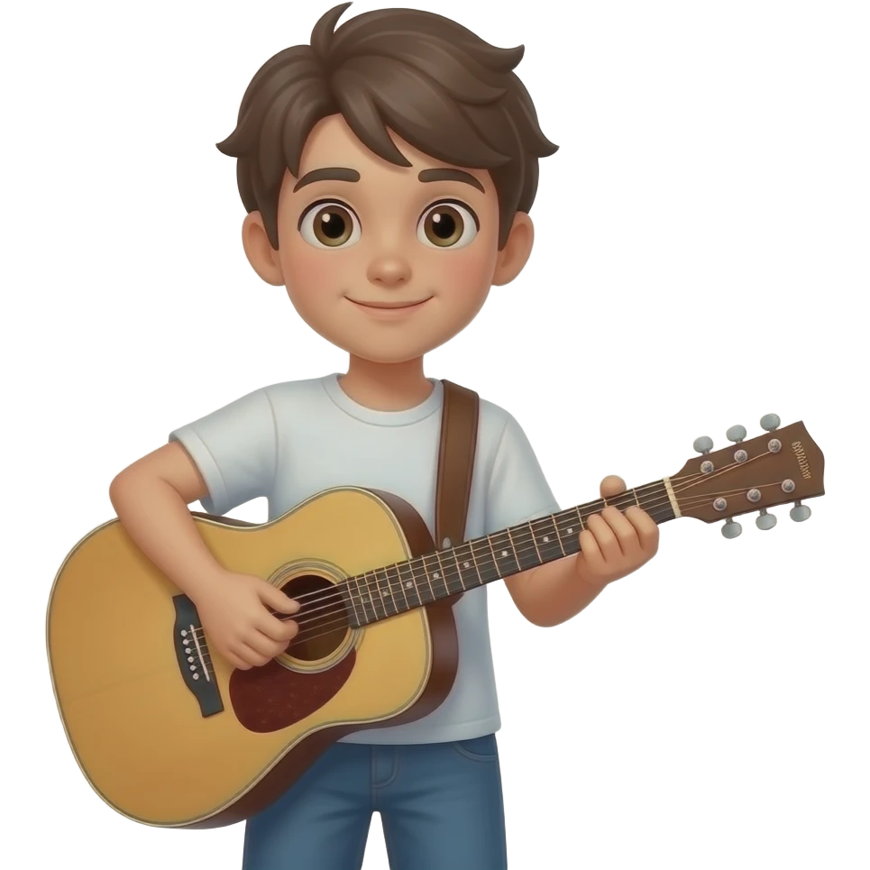 chibi anime boy plays the guitar emoji | AI Emoji Generator
