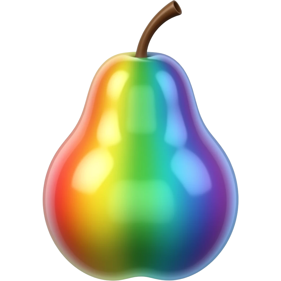 Rainbow pear emoji