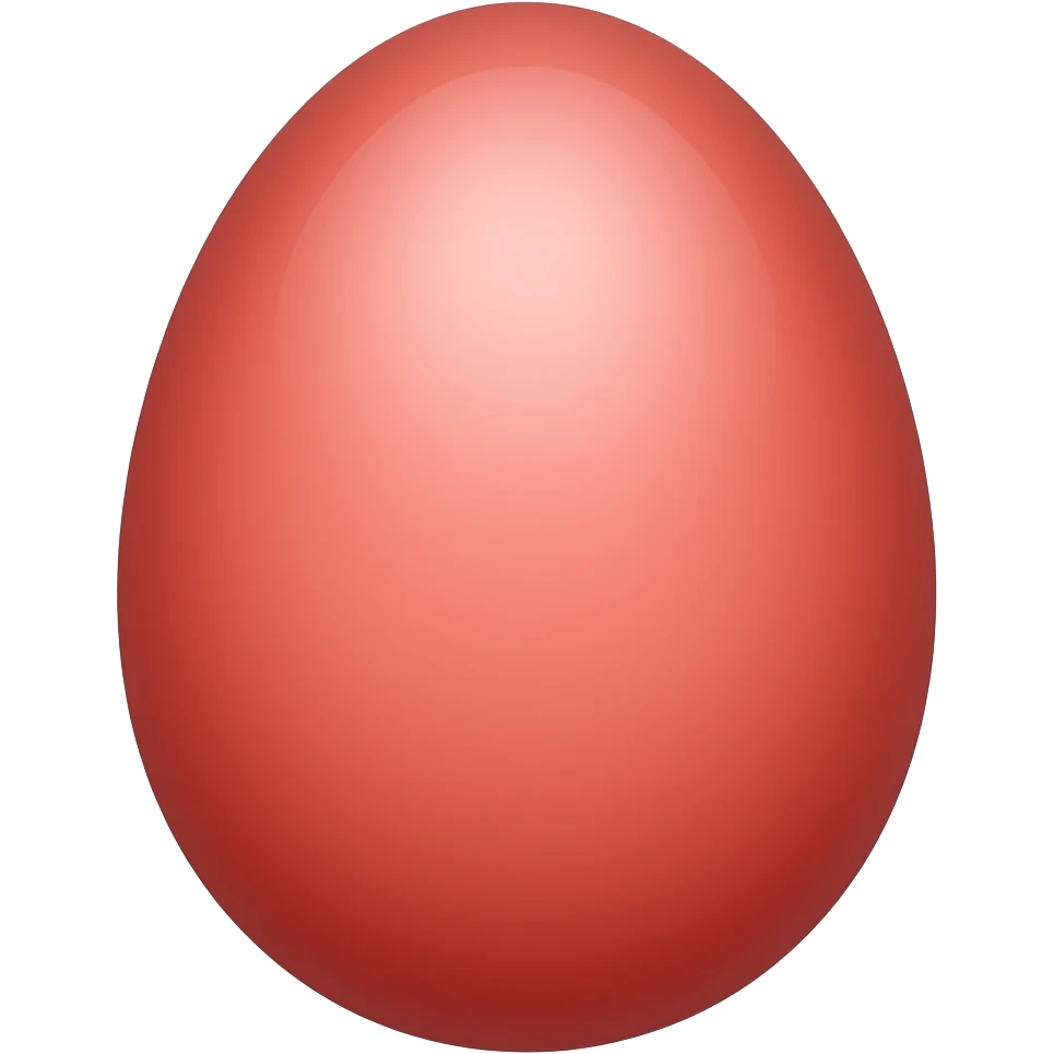 A red egg a normal one emoji
