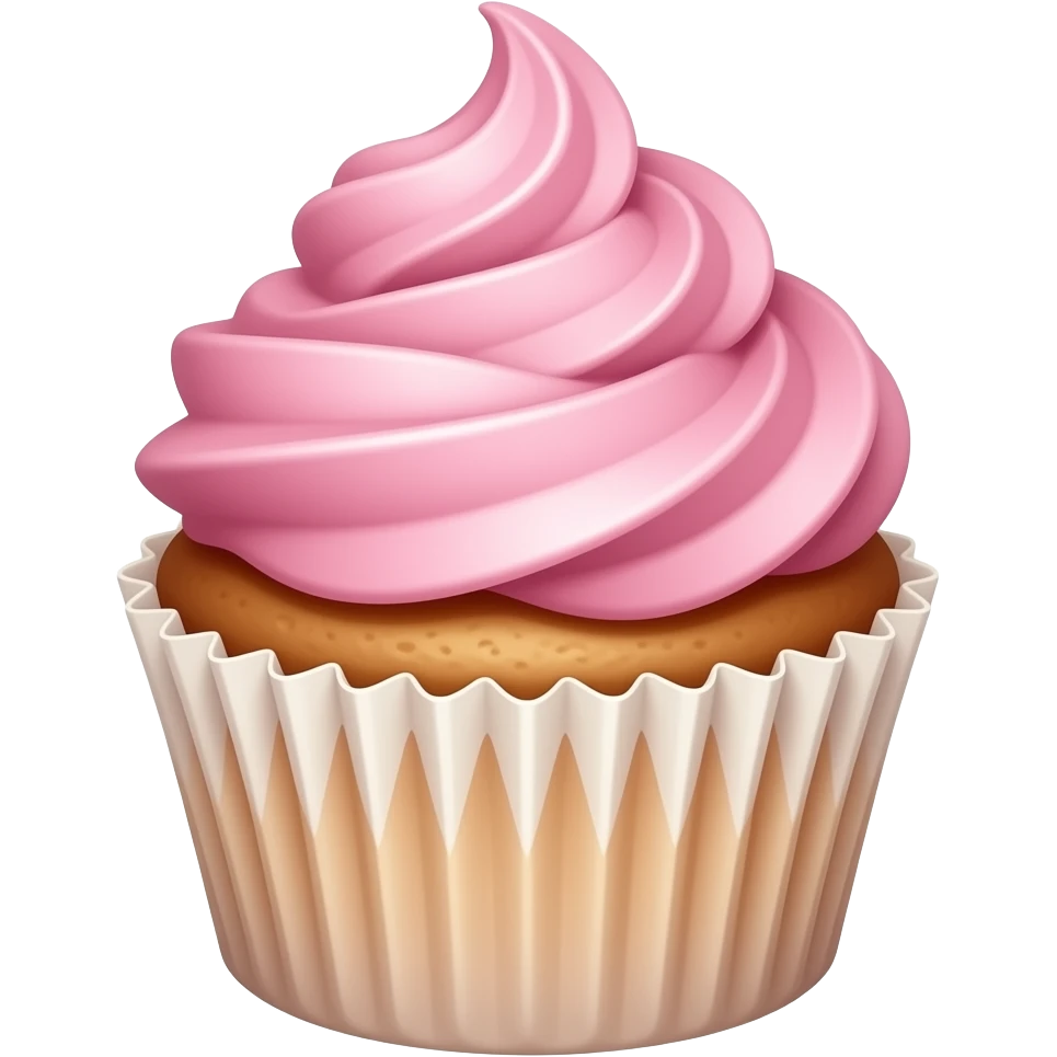 Cupcake with pink icing emoji