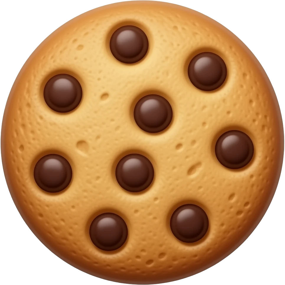 hyper realistic chocolate cookie emoji