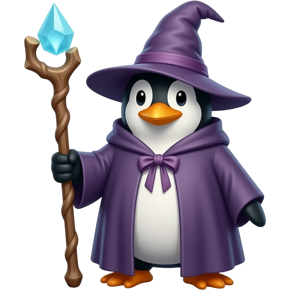 Penguin Wizard emoji