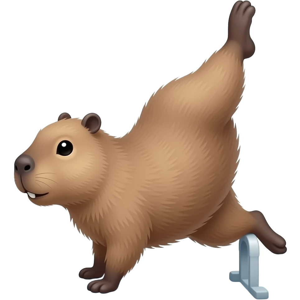 Capybara gymnastics emoji