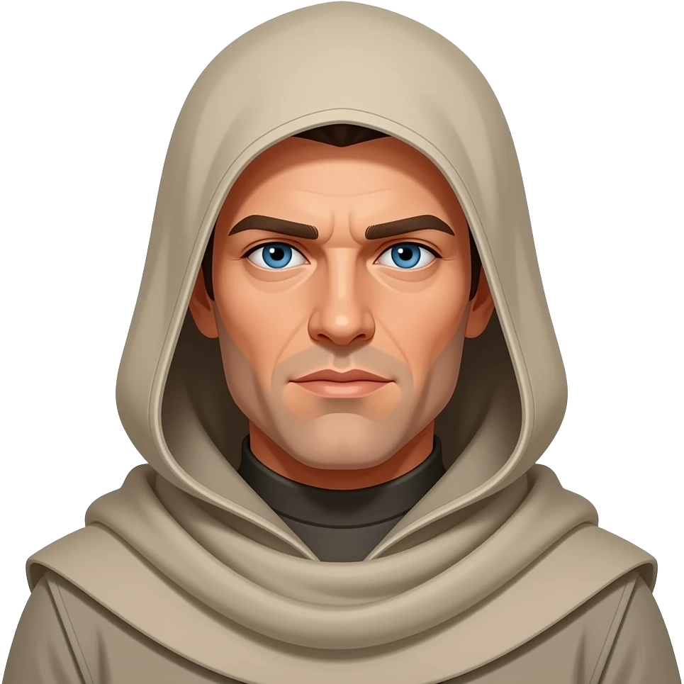 paul atreides  blue eyes with grey beigehood in dune emoji