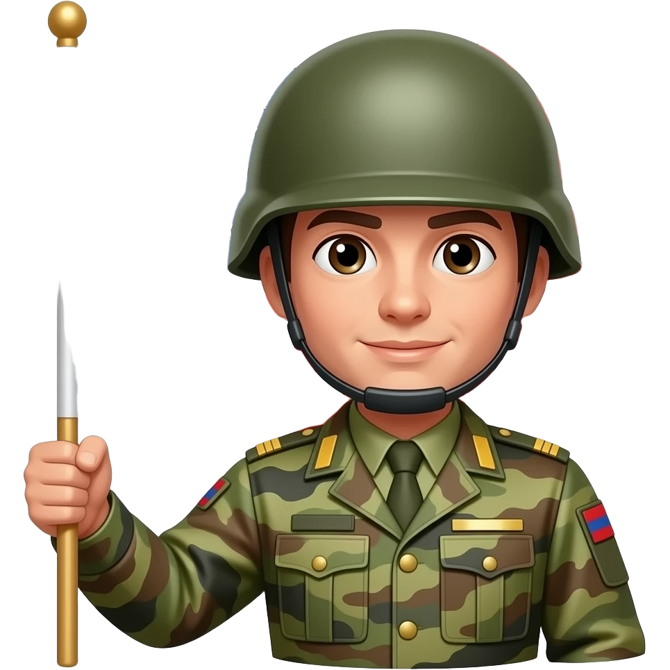 Soldier Holding Flag emoji