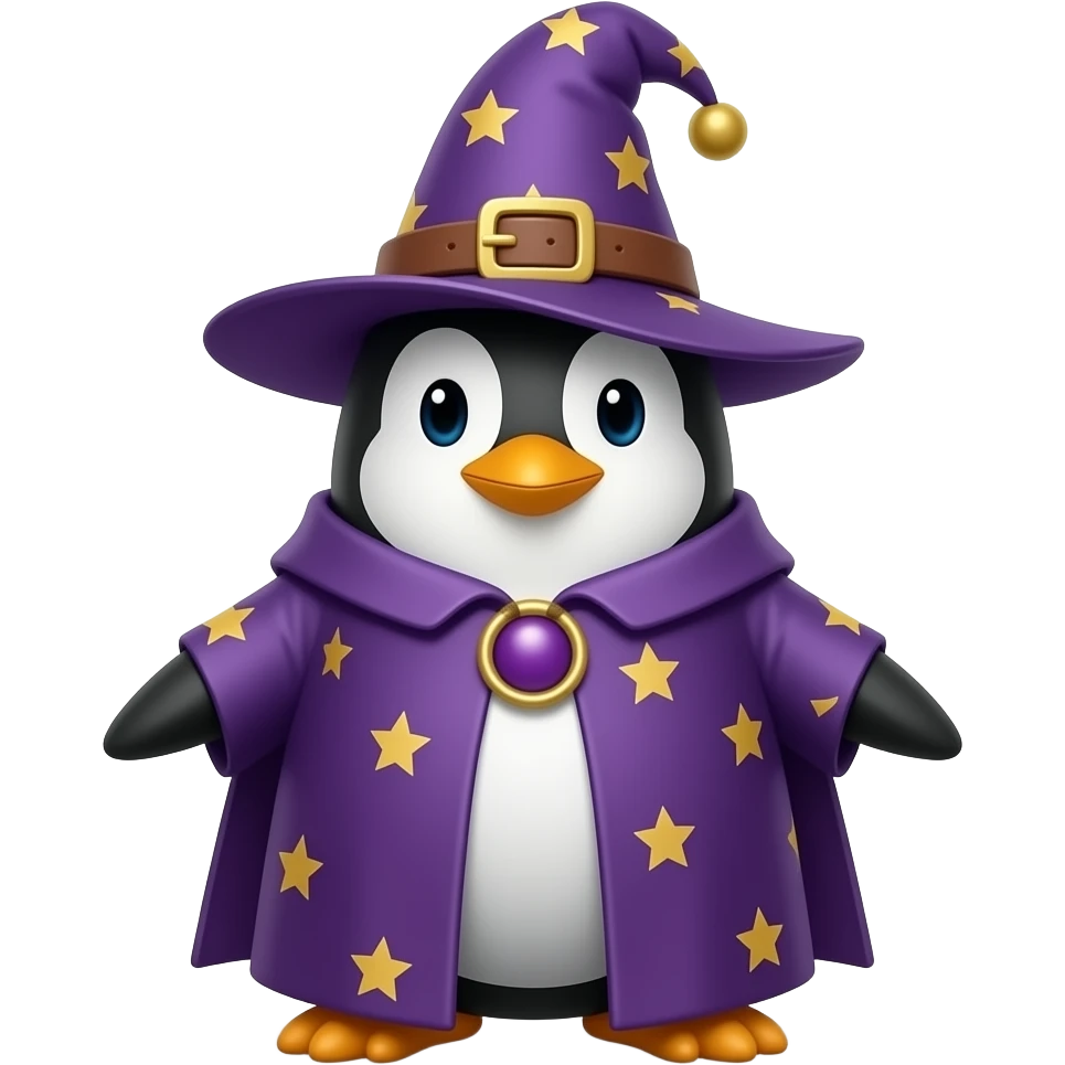 Penguin Wizard emoji